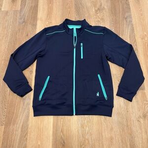 Johnnie O Prepformance Full Zip Jacket Men’s Medium Eclipse Blue Golf Spring